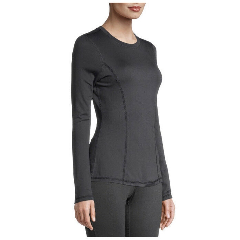 Reebok Base Layer Crew Top Gray Size S Performance Stretch Shirt NWT